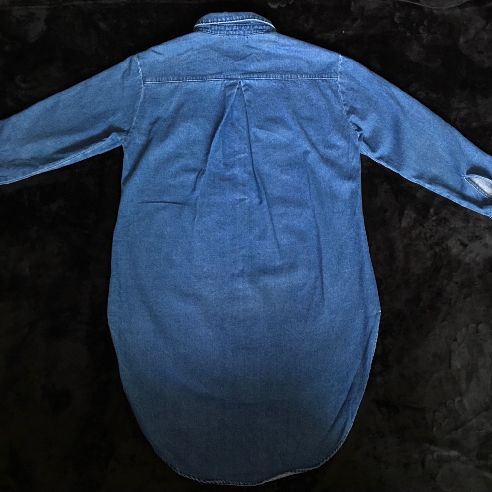 Vibrant m.i.u. Denim Dress | Extended Long Sleeve - Picture 5 of 14